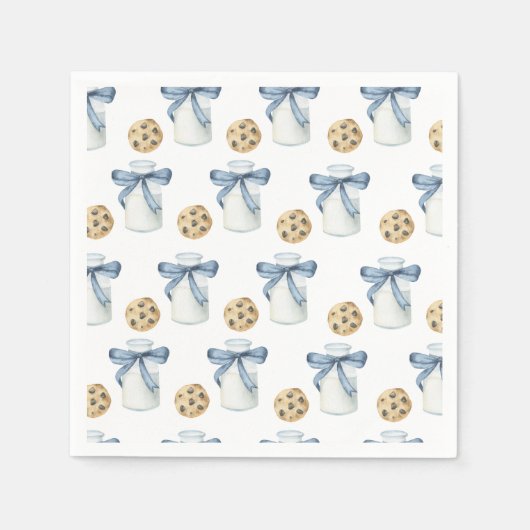 Verjaardagsfeestje met koekjes en melk servet (Voorkant)