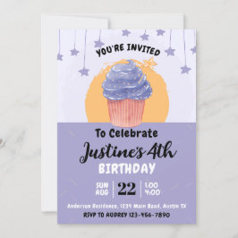 Verjaardagsfeestje met leuke cupcakes kaart
