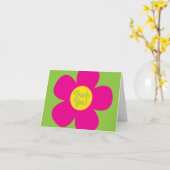 Verjaardagsfeestje met Mooie Bloem Kaart (Gele Bloem)