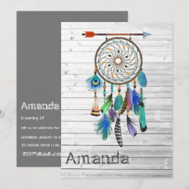Verjaardagsfeestje met Native American Dreamcatche Kaart