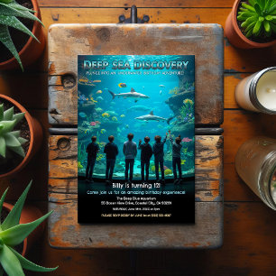 Verjaardagsfeestje met ontdekking van diepzee Aqua Briefkaart