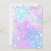 Verjaardagsfeestje met Roller Skating Tie Dye Glow Kaart (Achterkant)