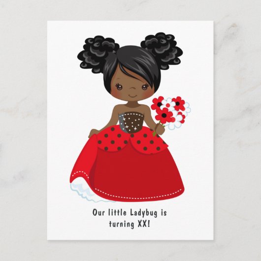 Verjaardagsfeestje met Sprookje Zwart Prinsesje Li Briefkaart (Voorkant)