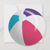 Verjaardagsfeestje met strandbal zwembadfeestje kaart (Voorkant)