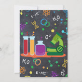 verjaardagsfeestje met wetenschap kaart (Achterkant)