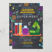 verjaardagsfeestje met wetenschap kaart (Voorkant / Achterkant)