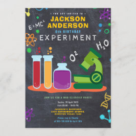 verjaardagsfeestje met wetenschap kaart