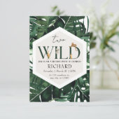 Verjaardagsfeestje met wilde safari-dieren kaart (Staand voorkant)