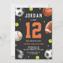 Verjaardagsfeestje Modern Sport Thema
