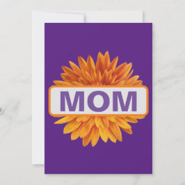 Verjaardagsfeestje Moeder Paarse Bloemenzonnekleur Kaart