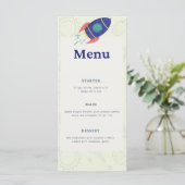 Verjaardagsfeestje naar de ruimte menu (Staand voorkant)