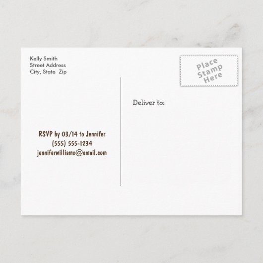 Verjaardagsfeestje Napolitaanse Ice Cream Kind Uitnodiging Briefkaart (Achterkant)