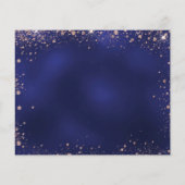 Verjaardagsfeestje navy blue roze budget save date flyer (Achterkant)