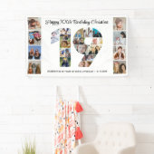 Verjaardagsfeestje nummer 19 foto collage spandoek (Insitu)