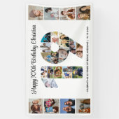 Verjaardagsfeestje nummer 19 foto collage spandoek (Verticaal)
