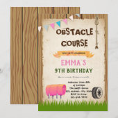verjaardagsfeestje Obstacles Kaart (Voorkant / Achterkant)