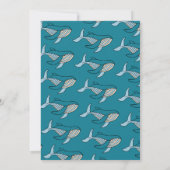 Verjaardagsfeestje Ocean Whale Boys Kaart (Achterkant)