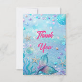 Verjaardagsfeestje onder de zee bedankkaart (Voorkant)