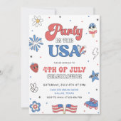 Verjaardagsfeestje op 4 juli in de VS Uitnodiging (Voorkant)