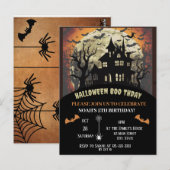 Verjaardagsfeestje op Halloween Briefkaart (Voorkant / Achterkant)