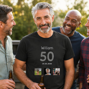 Verjaardagsfeestje op maat gemaakte foto monogram  t-shirt