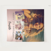 Verjaardagsfeestje op maat gemaakte fotocollage ro wandkleed (Voorkant (horizontaal))