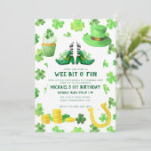 Verjaardagsfeestje op St. Patrick's Day Kaart (Staand voorkant)