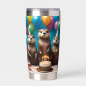 Verjaardagsfeestje Otter Drie-eiigen, Geïsoleerde Drinkbeker (Achterkant)