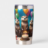 Verjaardagsfeestje Otter Drie-eiigen, Geïsoleerde Drinkbeker (Voorkant)