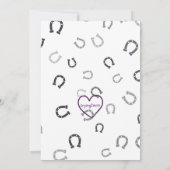 Verjaardagsfeestje paardrijden voor meisjes kaart (Achterkant)