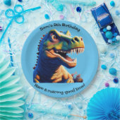 Verjaardagsfeestje papier bord. Dinosaurus. Bewerk Papieren Bordje (Feest)