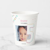 Verjaardagsfeestje - papieren bekers | Aangepast j (Voorkant)