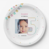 Verjaardagsfeestje - Papieren Bord | Aangepast jaa (Voorkant)