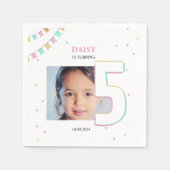 Verjaardagsfeestje - Papieren servet | Aangepast j (Voorkant)