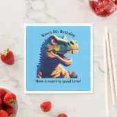 Verjaardagsfeestje papieren servetten. Dinosaurus. Servet (Insitu)