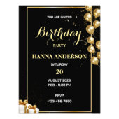 Verjaardagsfeestje Personaliseer uitnodiging Foto Afdruk (Voorkant)