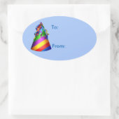 Verjaardagsfeestje Pet Gift Label Sticker (Tas)