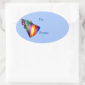 Verjaardagsfeestje Pet Gift Label Sticker (Tas)