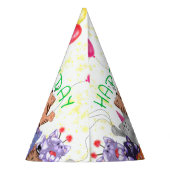 Verjaardagsfeestje Pet Happy Cat Party - Jouw teks Feesthoedjes (Achterkant)