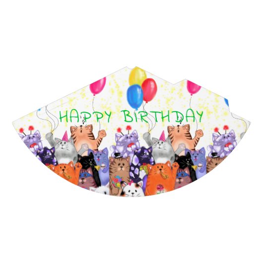 Verjaardagsfeestje Pet Happy Cat Party - Jouw teks Feesthoedjes (Voorkant)