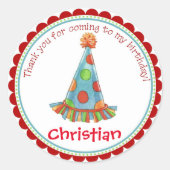  verjaardagsfeestje pet stickers (Voorkant)