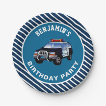 Verjaardagsfeestje politieauto