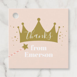 Verjaardagsfeestje Princess Crown Meisjes Bedankt Bedankjes Labels