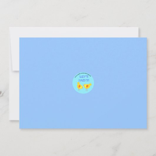 verjaardagsfeestje puppy kaart (Achterkant)