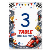 Verjaardagsfeestje Race Auto Kaart (Achterkant)
