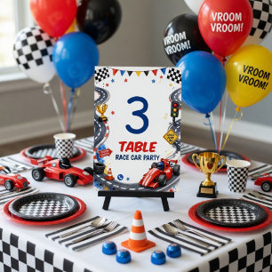 Verjaardagsfeestje Race Auto Kaart