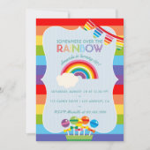 Verjaardagsfeestje Rainbow Candy foto uitnodiging (Voorkant)