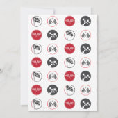 Verjaardagsfeestje Rode Race Auto Kaart (Achterkant)