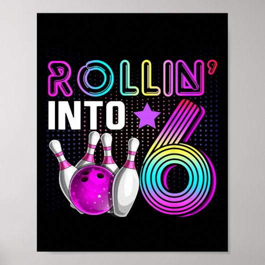 Verjaardagsfeestje rollen in 6 Bowling 6de verjaar Poster (Voorkant)