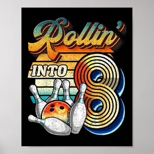 Verjaardagsfeestje rollen in 8 Bowling 8e verjaard Poster (Voorkant)